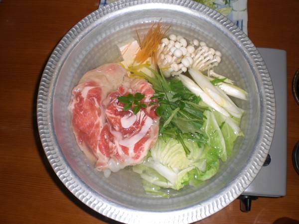 黒豚しゃぶしゃぶ。お肉はほんのり甘くて、やわらかい～♪